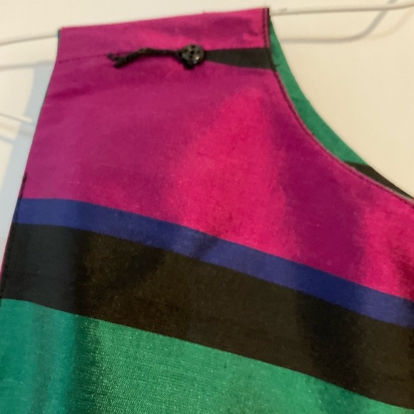 Talbot Striped Sleeveless Top - Multicolor 16P Sleeveless Suit Blouse Fitted - Picture 8 of 10